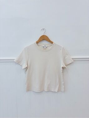 COS Clean Cut T-Shirt in Cream